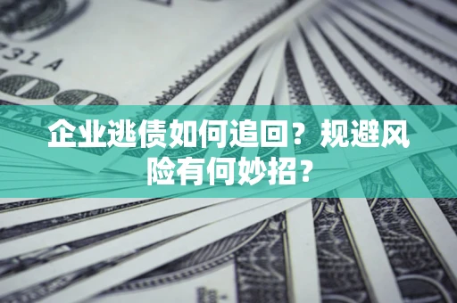 济南企业逃债如何追回？规避风险有何妙招？